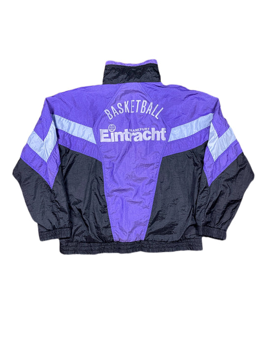 Vintage Puma Eintracht Frankfurt Basketball Sport Jacket Purple Black - XL
