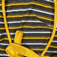 Y2k Long Sleeve Top with Hood Yellow Black - L