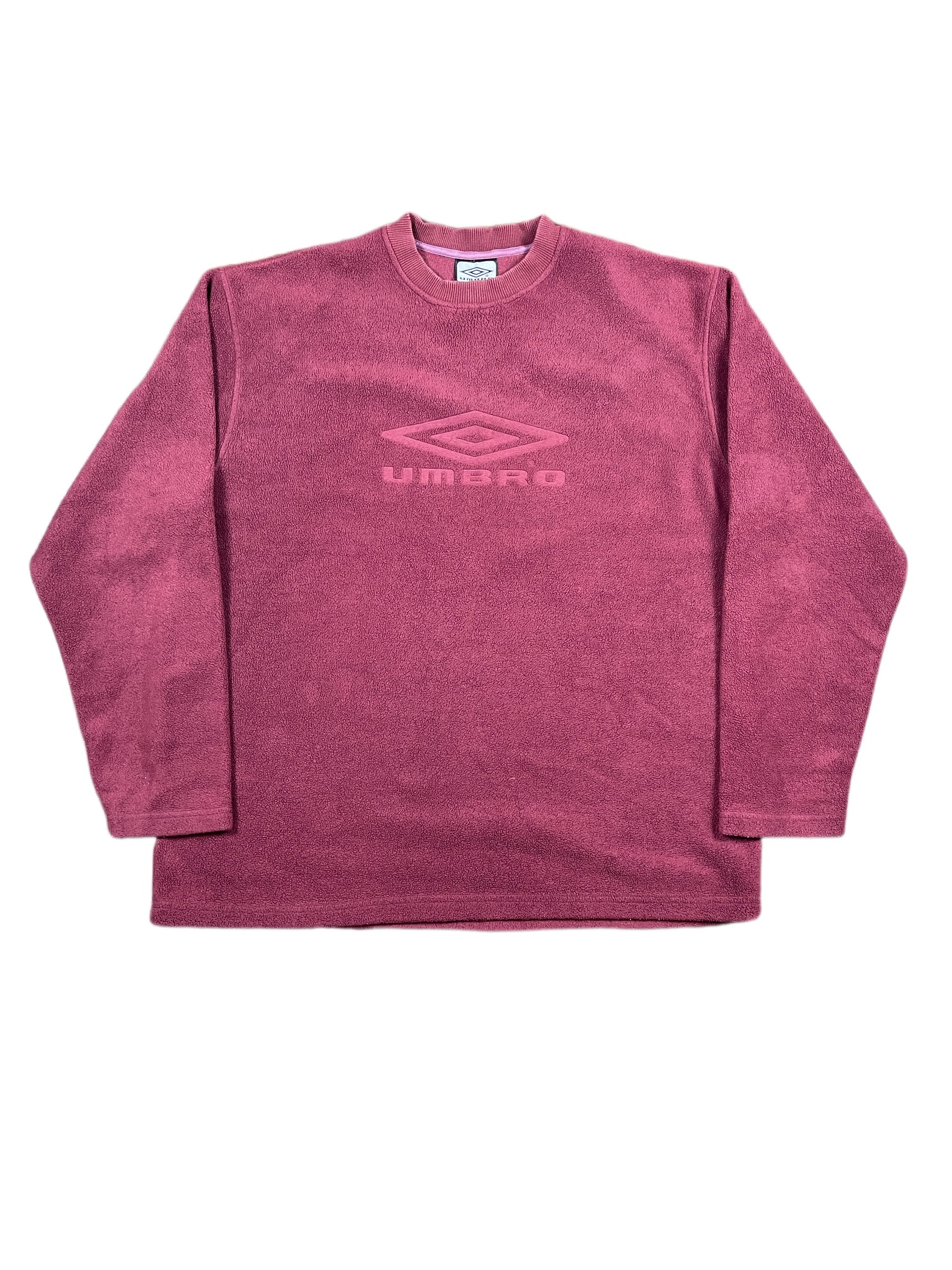 Vintage Umbro Fleece Sweatshirt Bordeaux - XXL