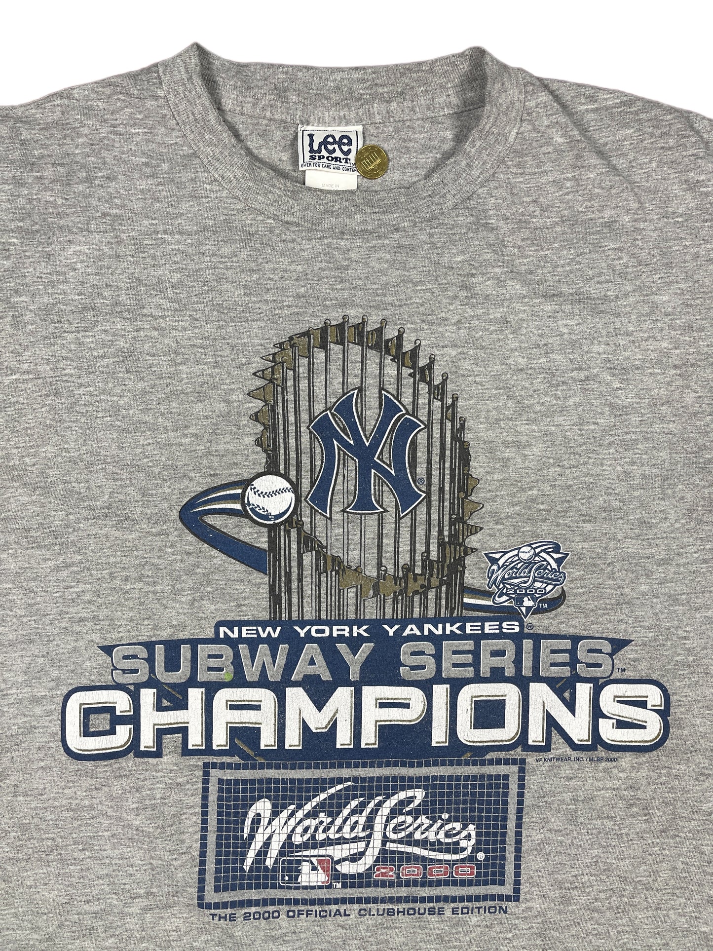 Vintage New York Yankees Subway Series Champions 2000 Gray - L
