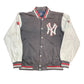 New York Yankees Varsity Jacket Gray White - L