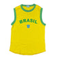 Y2k Fishbone Brasil Tank Top Yellow - M