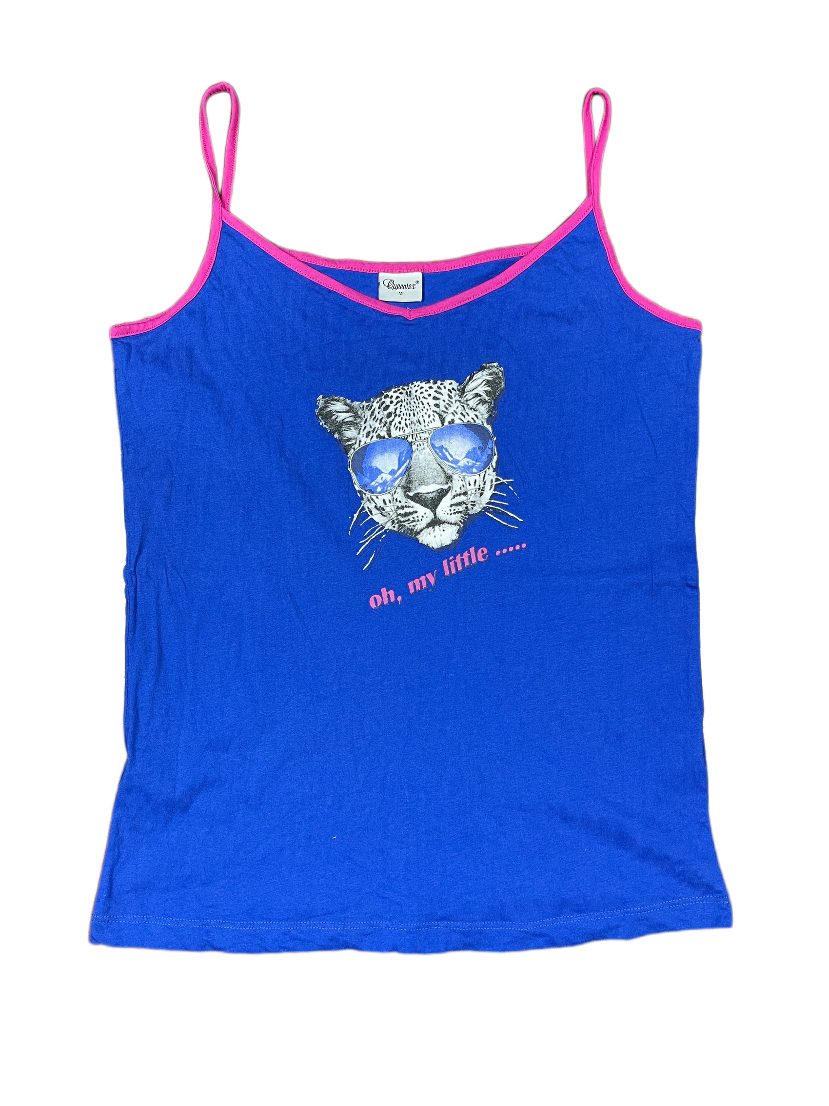 Y2k Queentex Sleeveless Top Blue - M