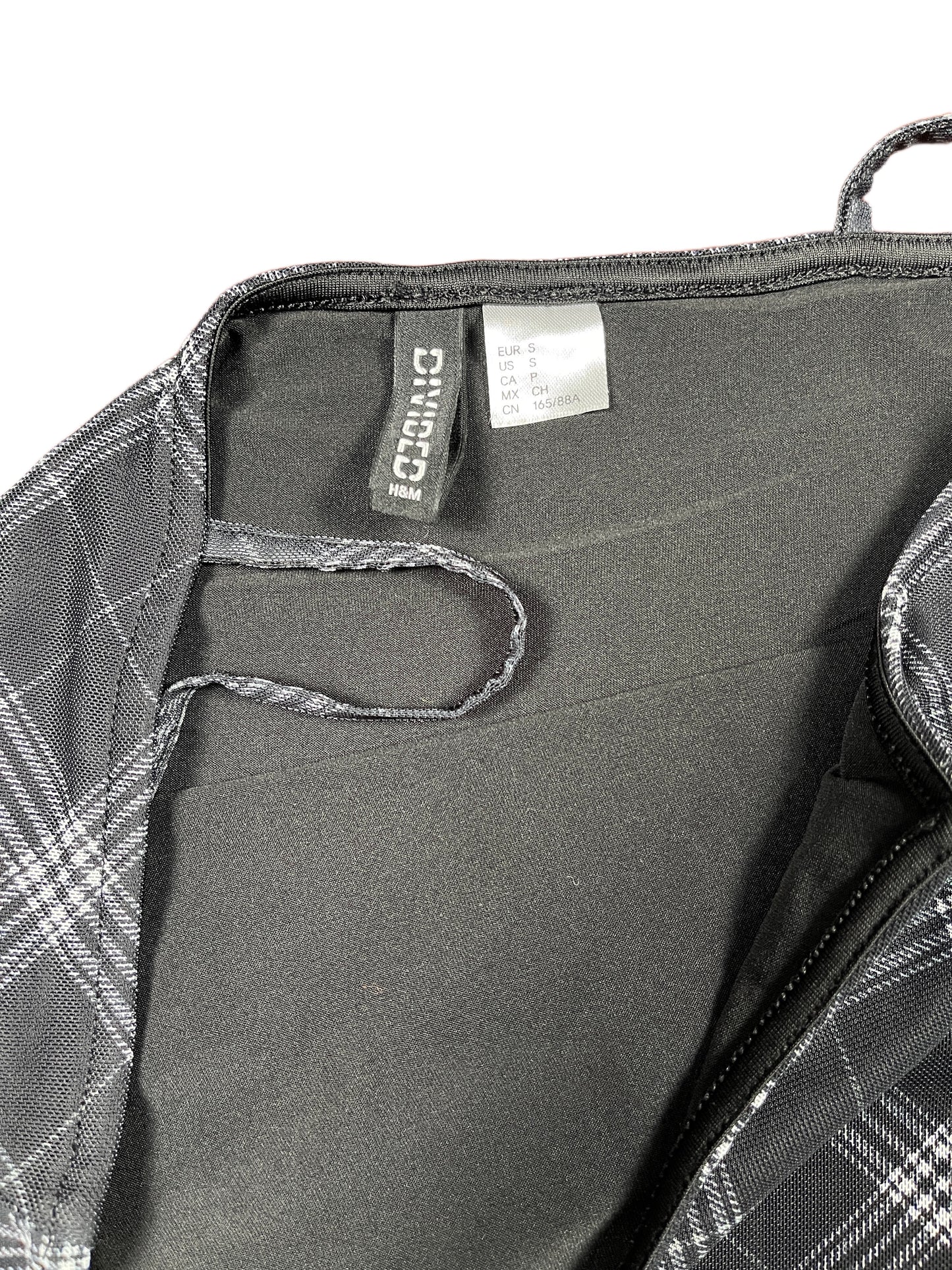 Y2k H&M Divided Sleeveless Dress Checkered Black - S