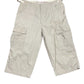 Y2k Excess Capri Cargo Pants Beige - L