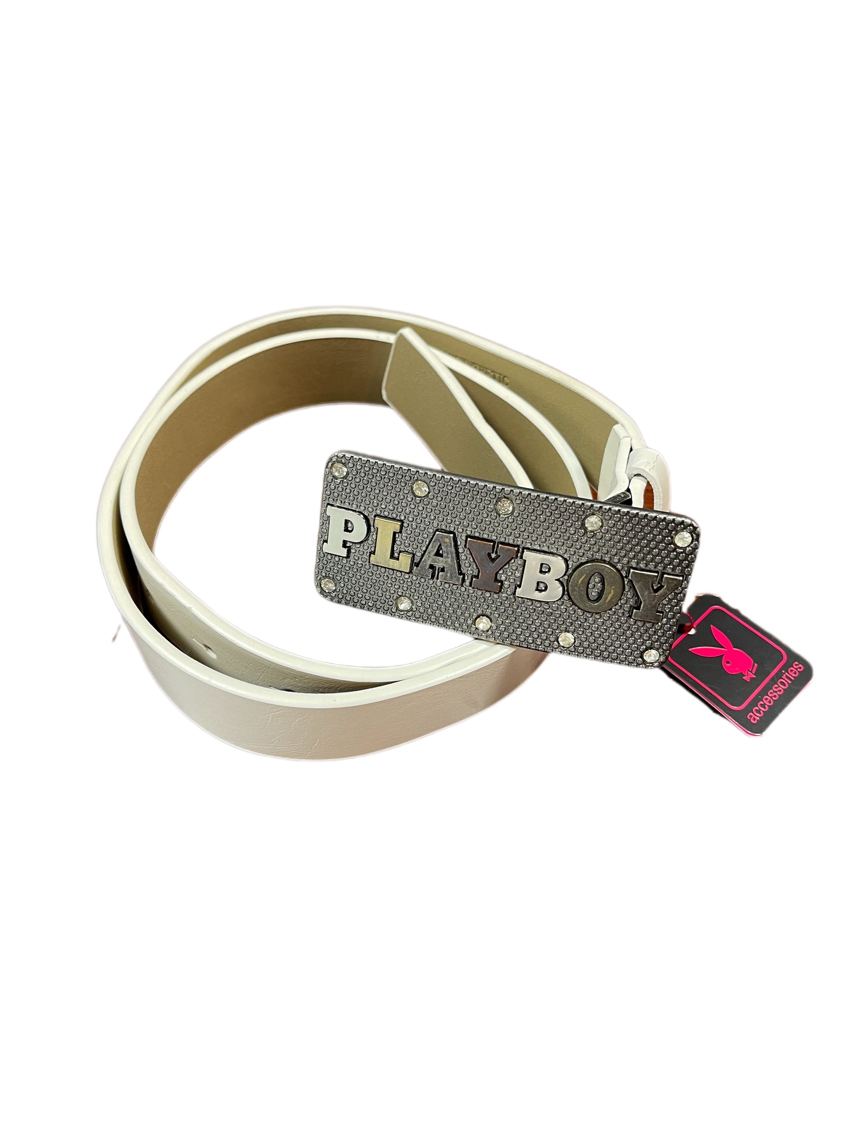 Y2k Playboy Belt White 2004
