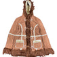Vintage Heaven Faux Fur Coat Brown - L
