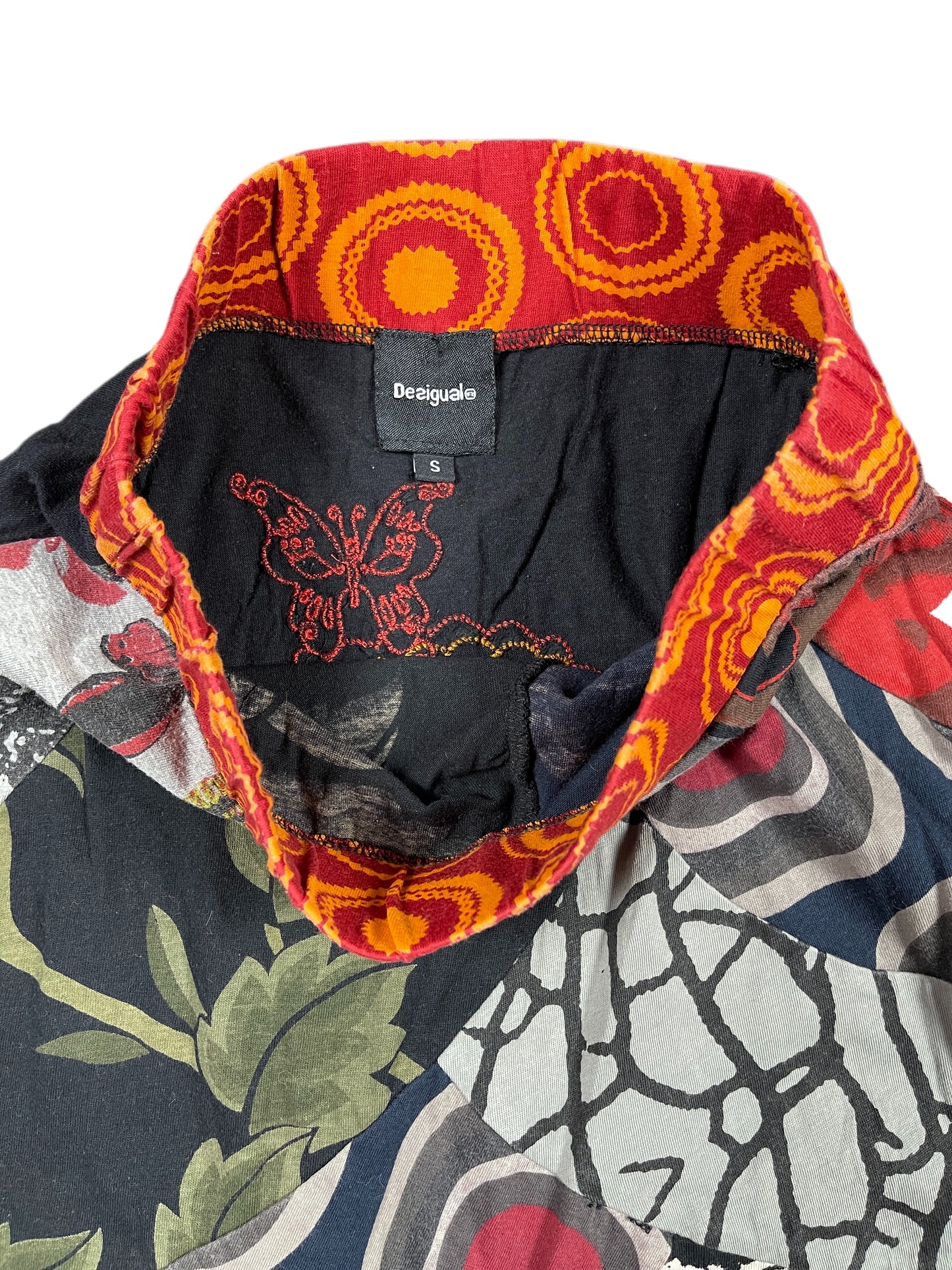 Desigual Skirt Black Orange Multicolor - S