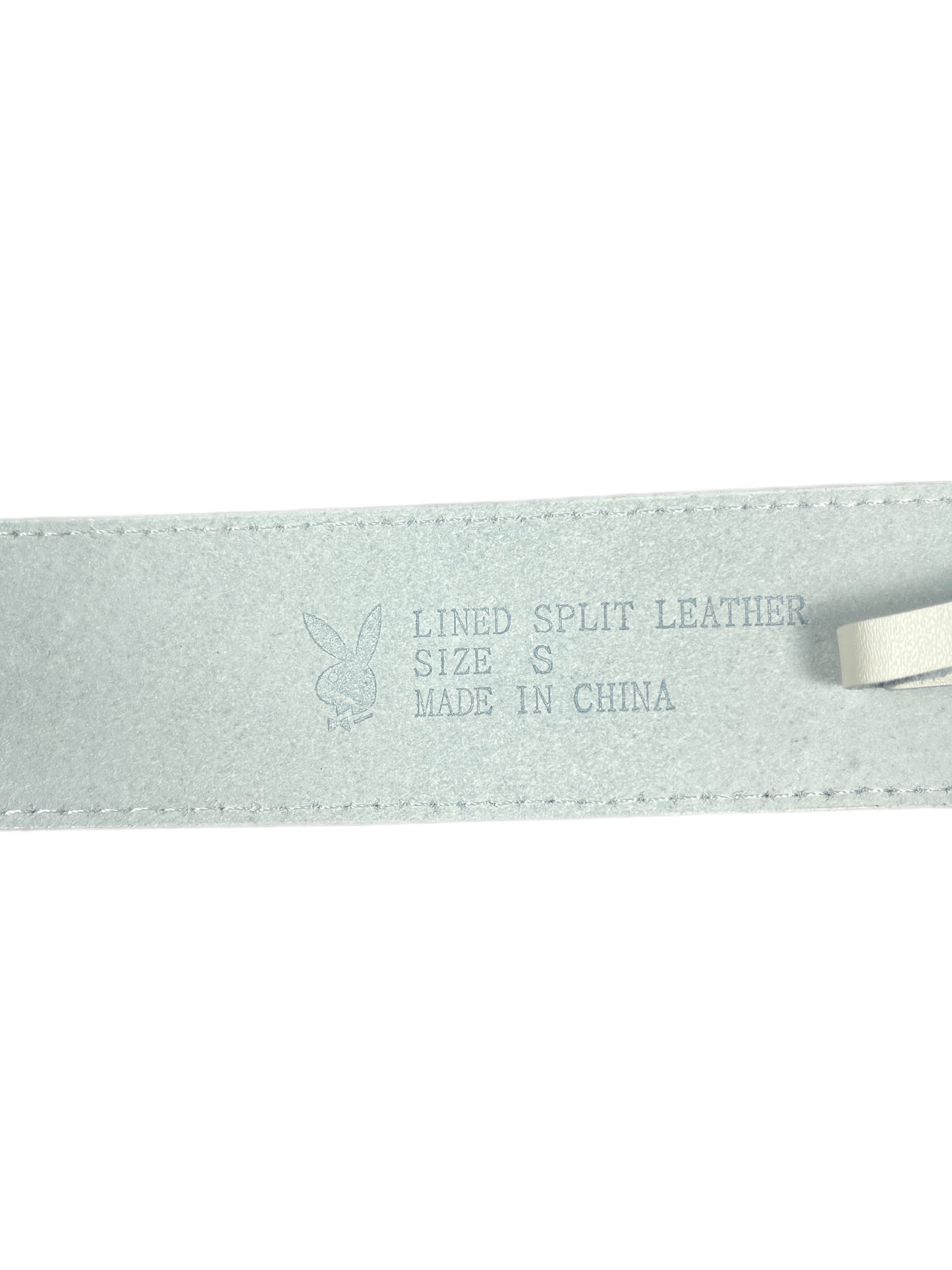 Y2k Playboy Leather Plug Belt White 2004