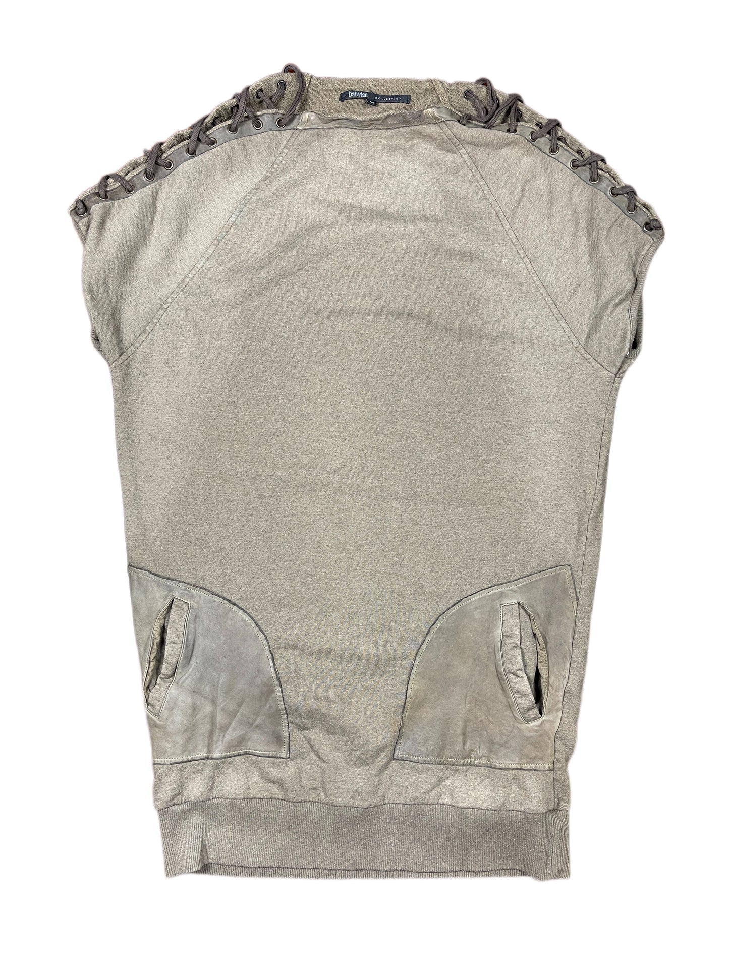 Y2k Babylon Thick Short Sleeve Dress Khaki - XXL