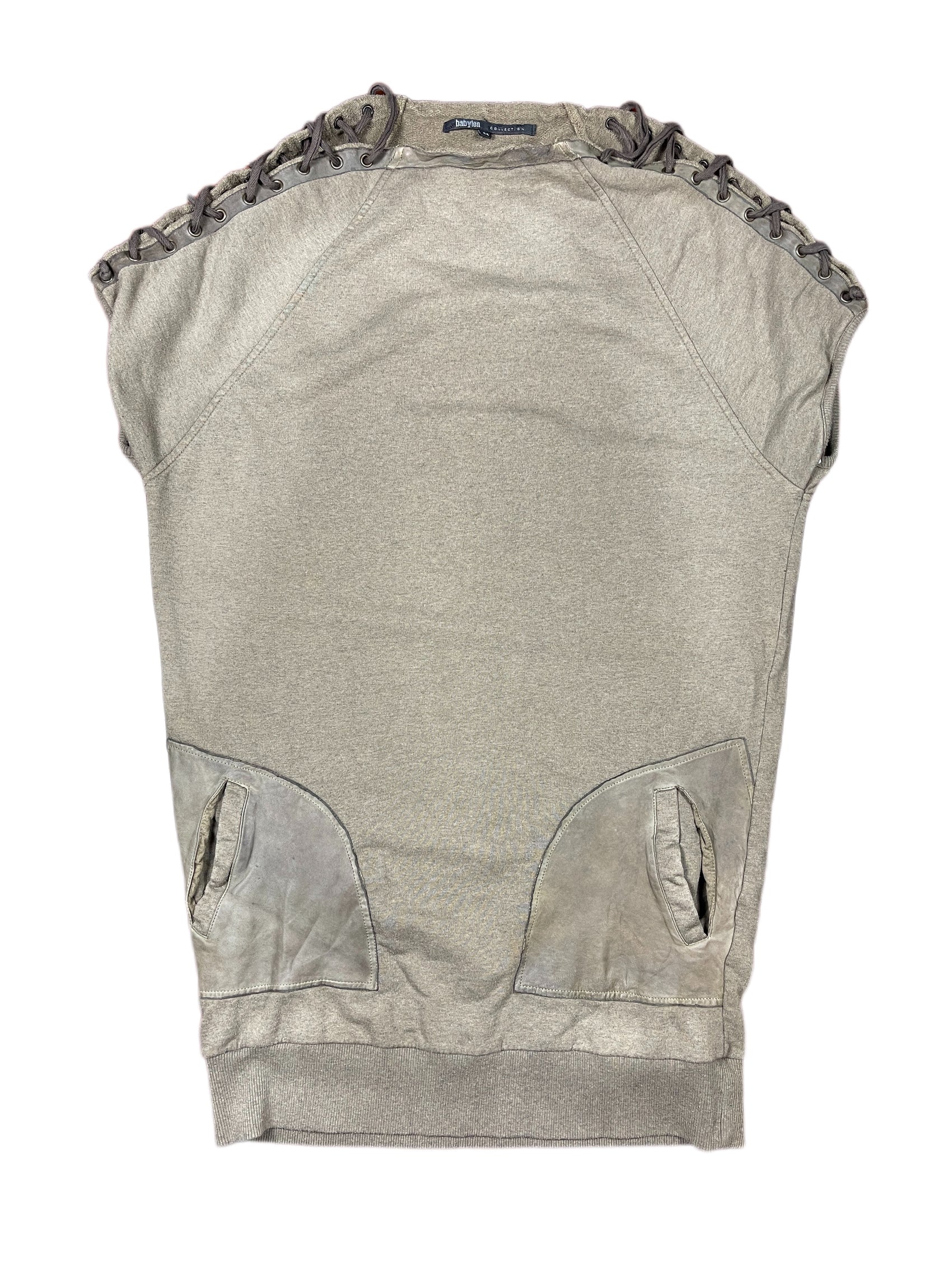 Y2k Babylon Thick Short Sleeve Dress Khaki - XXL