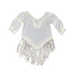 Short Sleeve Knitted Top White - M/L