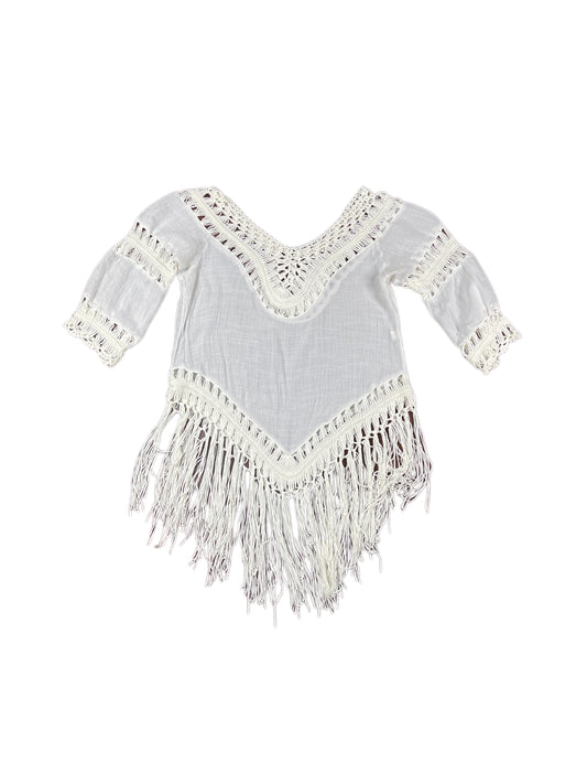 Short Sleeve Knitted Top White - M/L