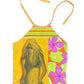 Y2k Seaworld Sleeveless Top Orange Multicolor - L