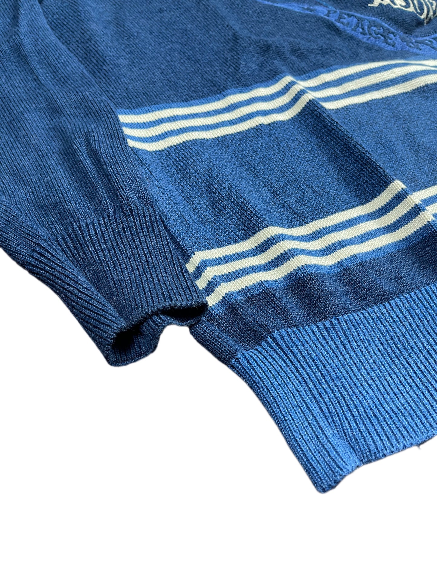 Vintage Iceberg 1991 Mickey Mouse Marina Knitted Sweatshirt Blue - L