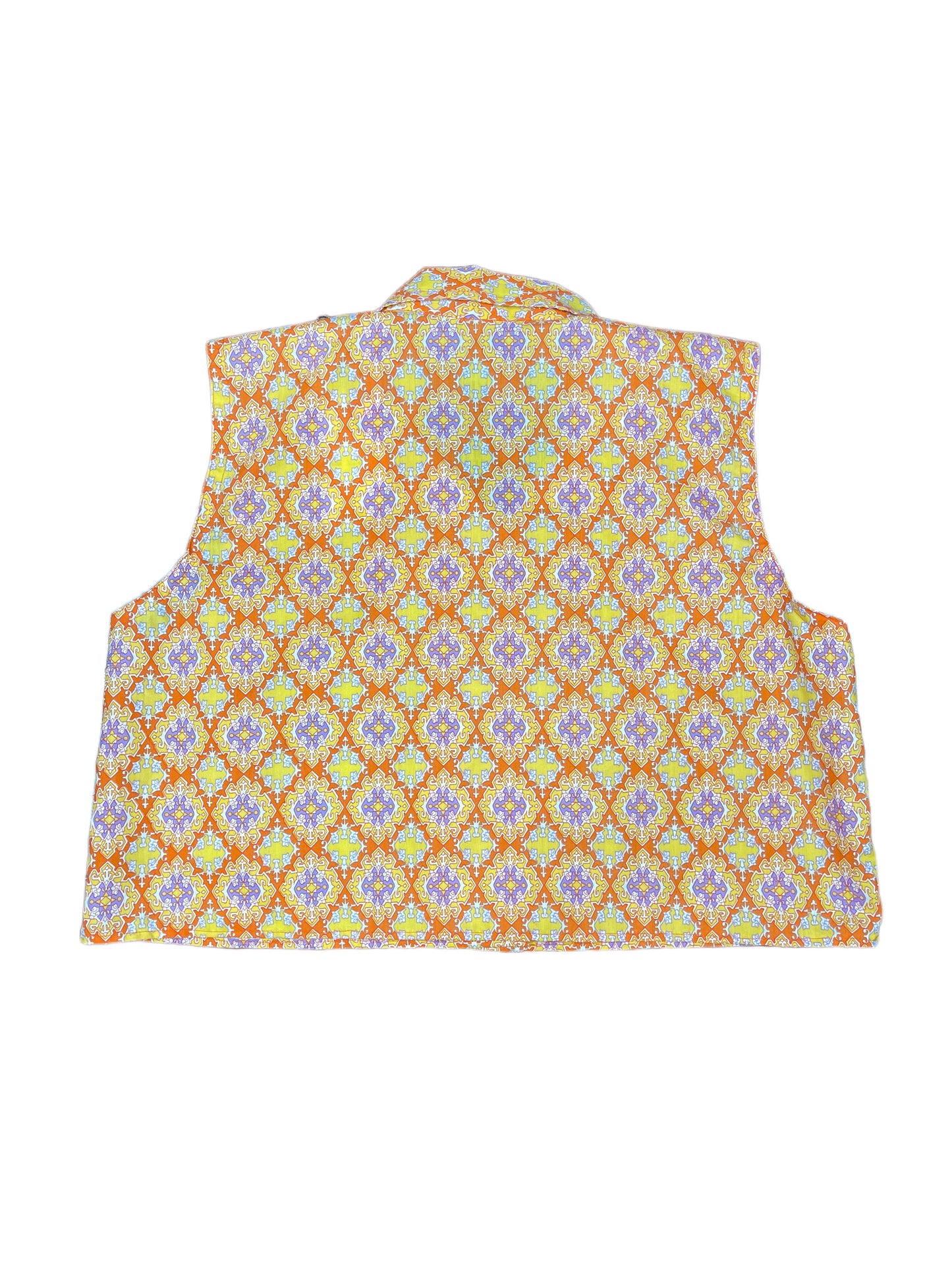 Vintage Sleeveless Top Orange - XXL