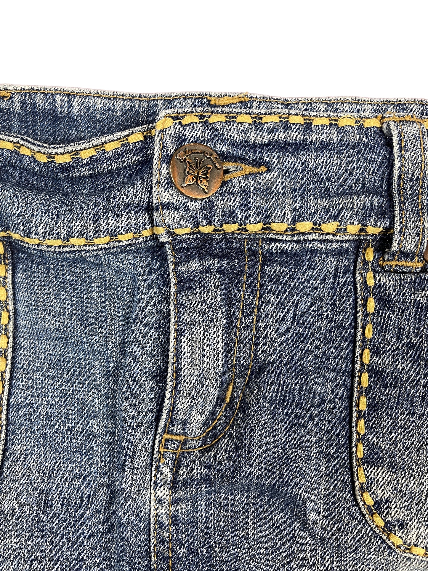 Y2k Blanco Low Waist Jeans Denim Skirt Blue - XL