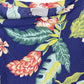 Y2k Esprit Skirt Floral Motiv Navy Blue - L