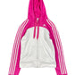 Y2k Adidas 2010 Sport Zip Jacket White Pink - XS