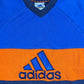Vintage Adidas Sweatshirt Striped Blue Orange - L/XL