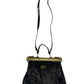 Vintage 70s Leather Shoulder Bag Black