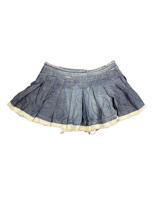 Y2k Replay Lo Waist Denim Skirt Blue - L