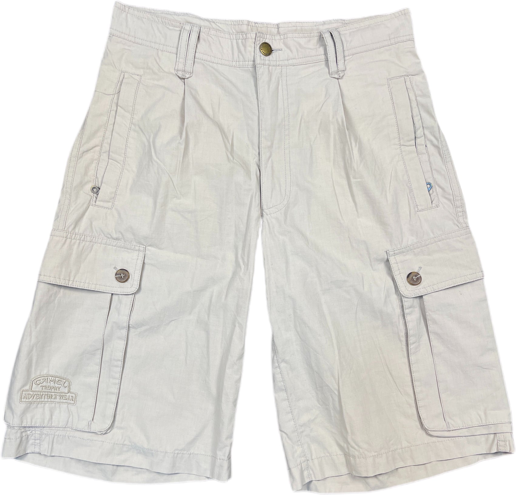 Vintage Camel Cago Shorts Creme Cotton Blend S