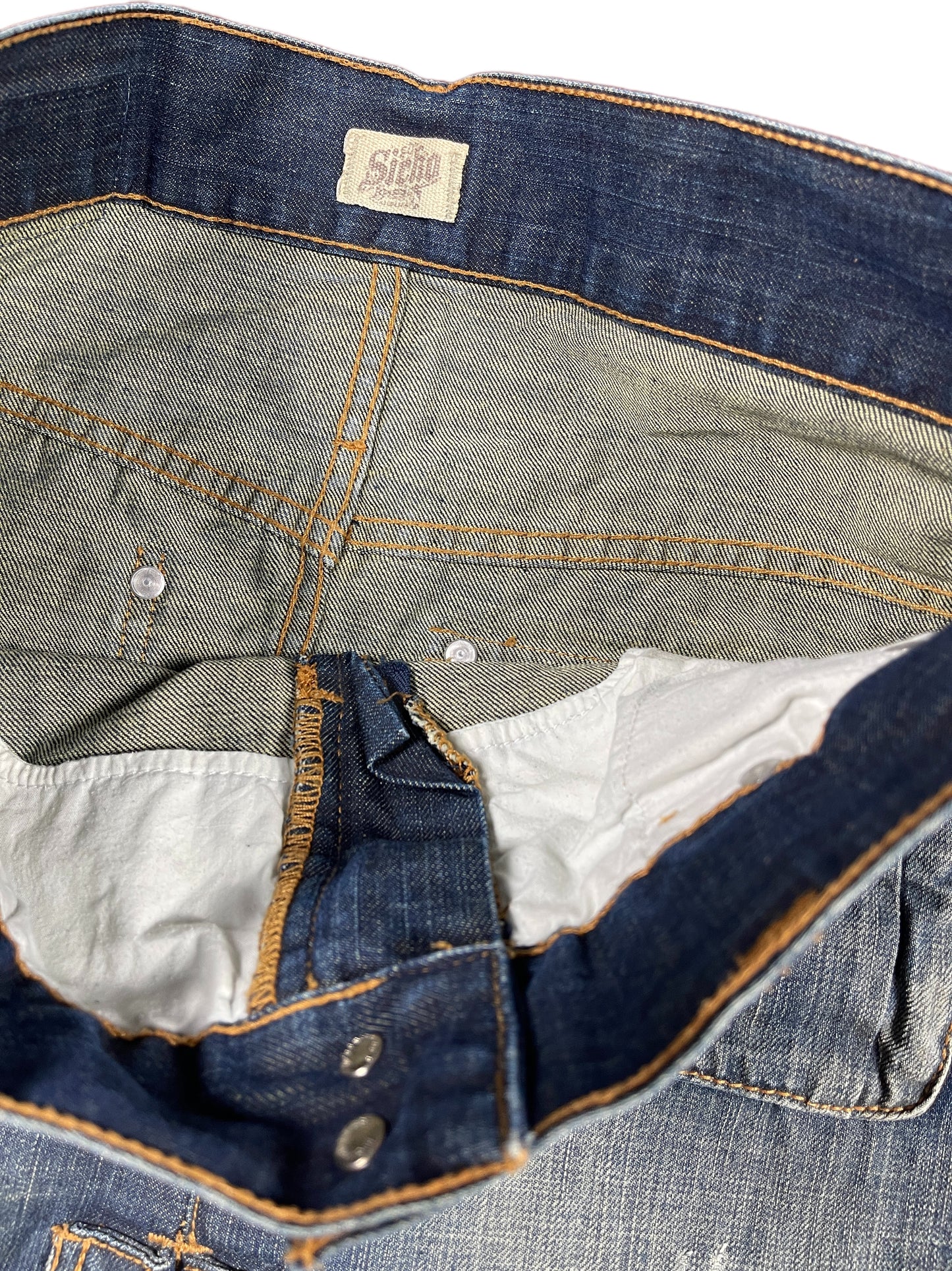 Y2k Sicko Nineteen Lo Waist Denim Skirt Blue - S