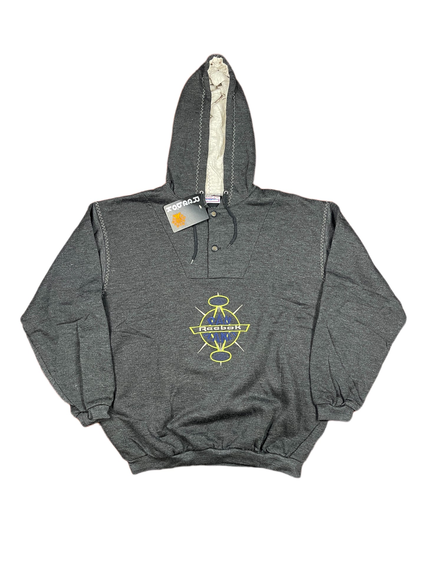 Vintage Reebok 90s Hoodie Gray - XL