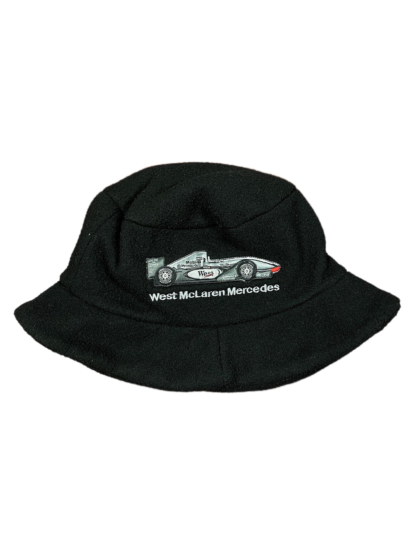 Vintage West MacLaren Mercedes Fleece Bucket Hat Black