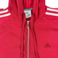 Y2k Adidas Hoodie Zip Sweater Jacket Red - M