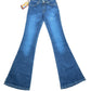 Y2k Verior's Low Waist Flared Denim Pants Blue - S