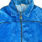Vintage Fila Flannel Fleece Zipper Sweatshirt Blue - S