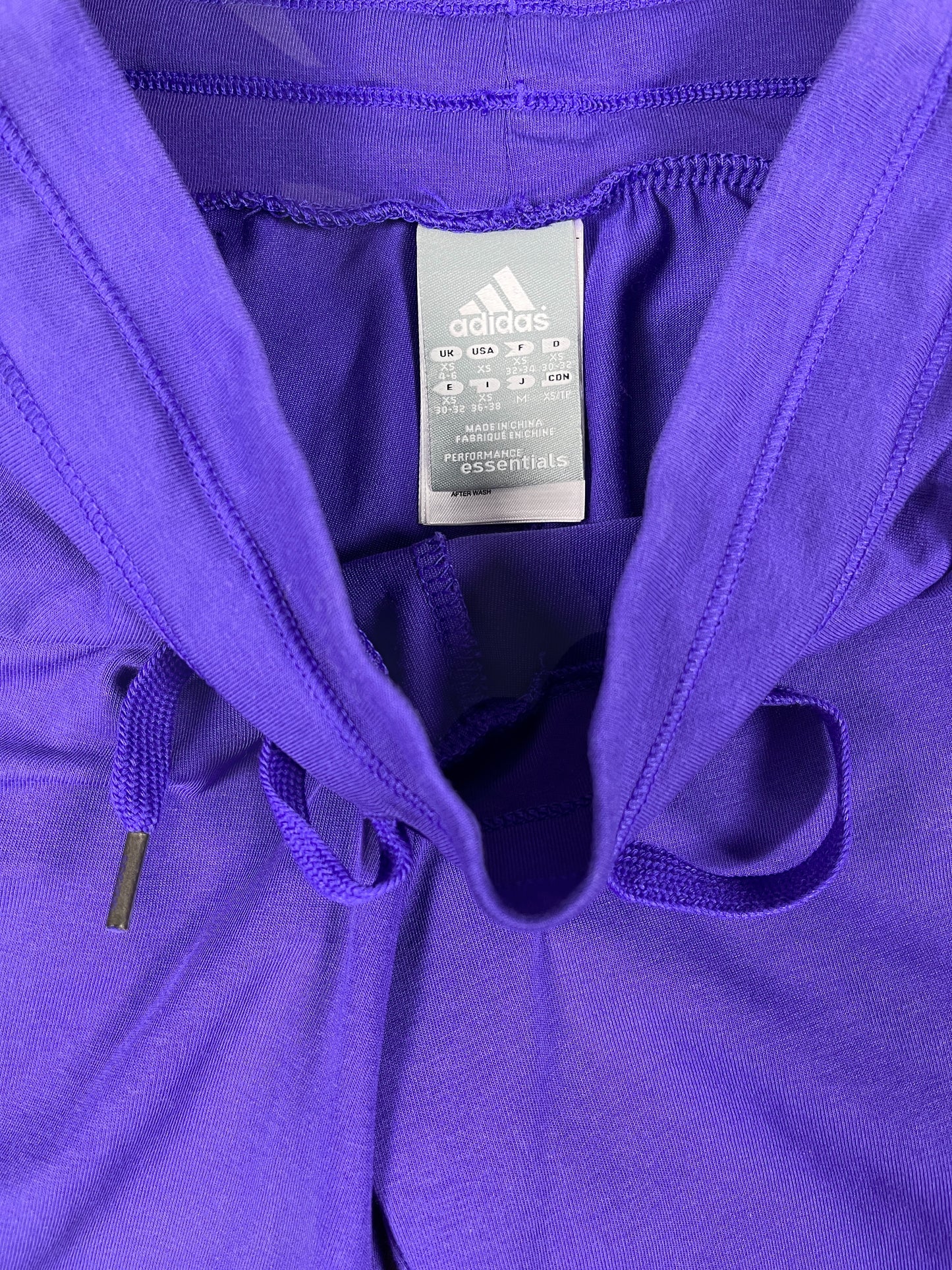 Adidas Purple Sport Capri Pants Purple - XS
