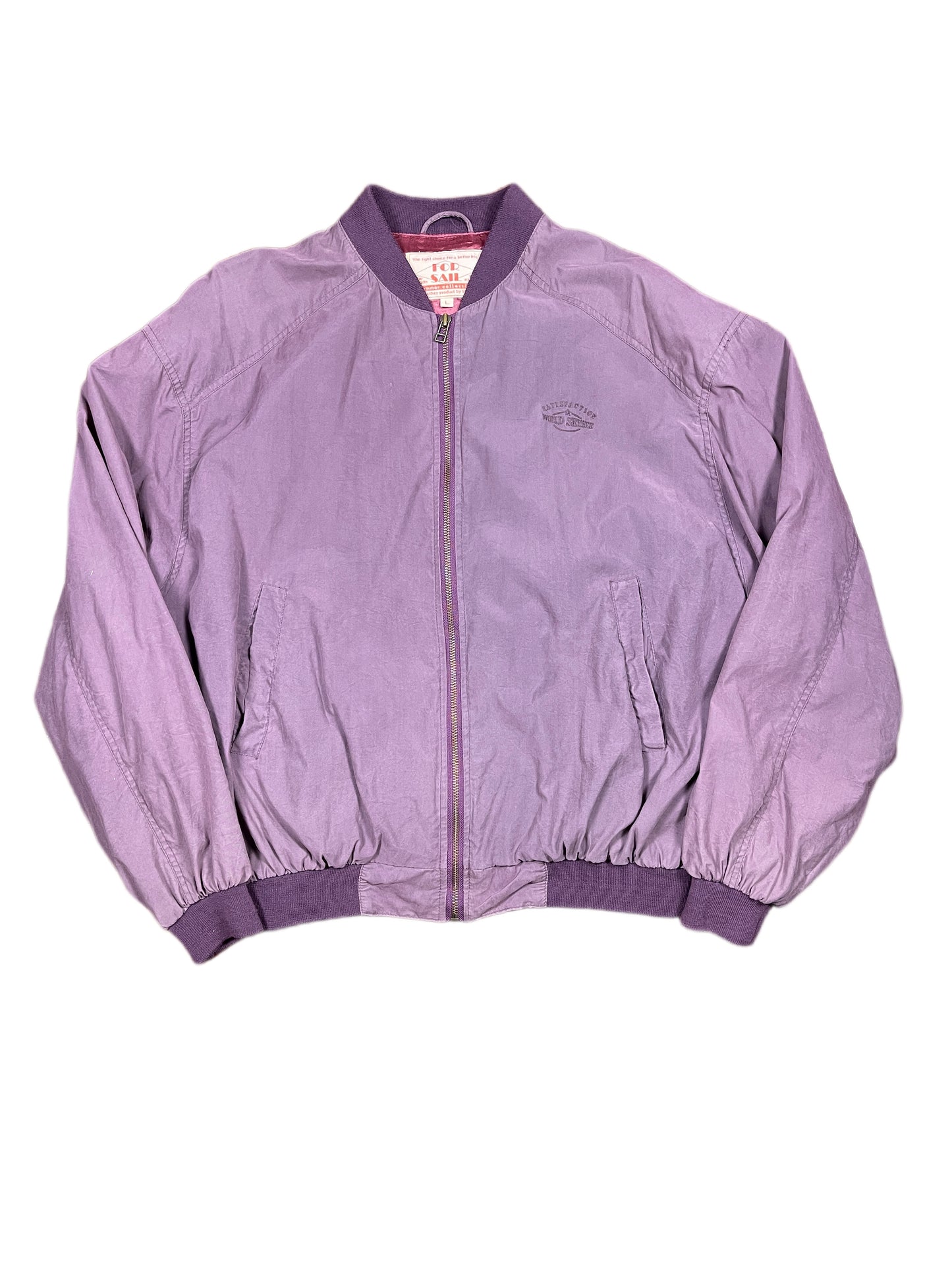 Vintage For Sail Cloth Jacket Wine Red - L