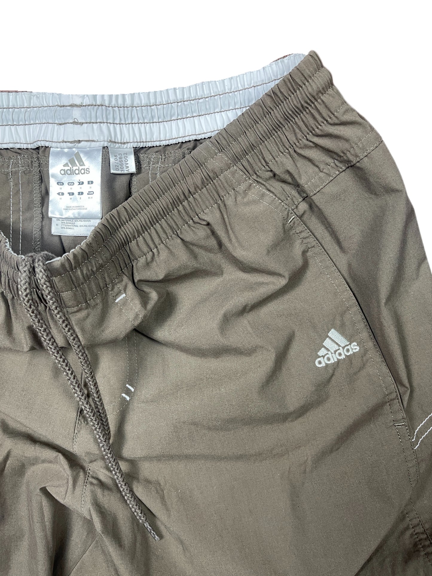 Y2k 2008 Adidas Capri Sport Pants Brown - M