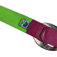 Y2k Dolce & Gabbana 2000s Leather Cotton Belt Neon Green Pink