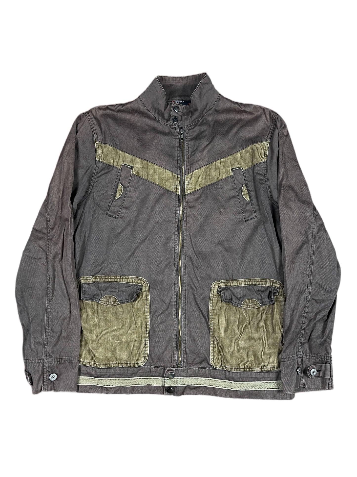 Y2k Diesel Jacket Corduroy Elements Brown - XL