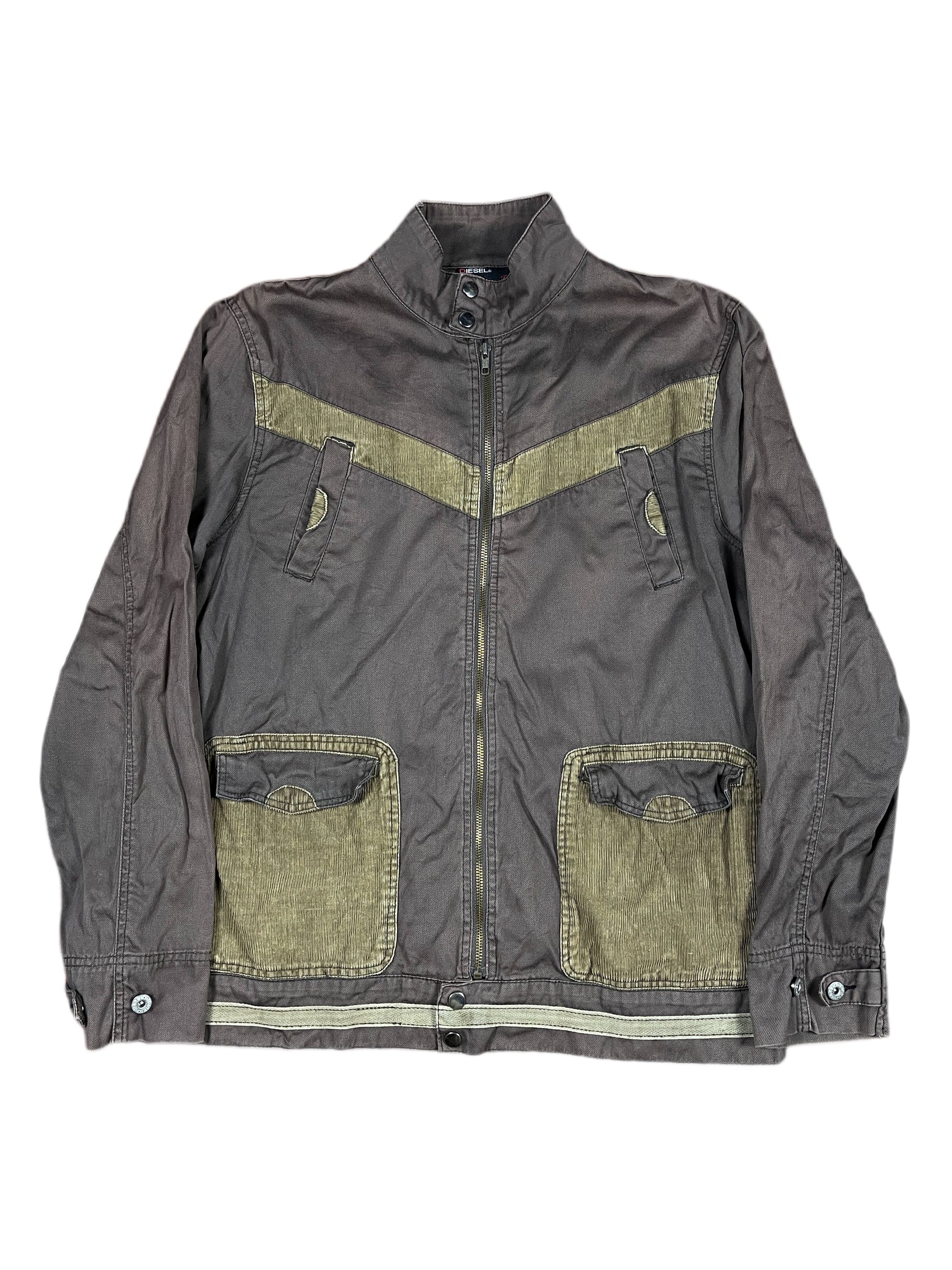 Y2k Diesel Jacket Corduroy Elements Brown - XL