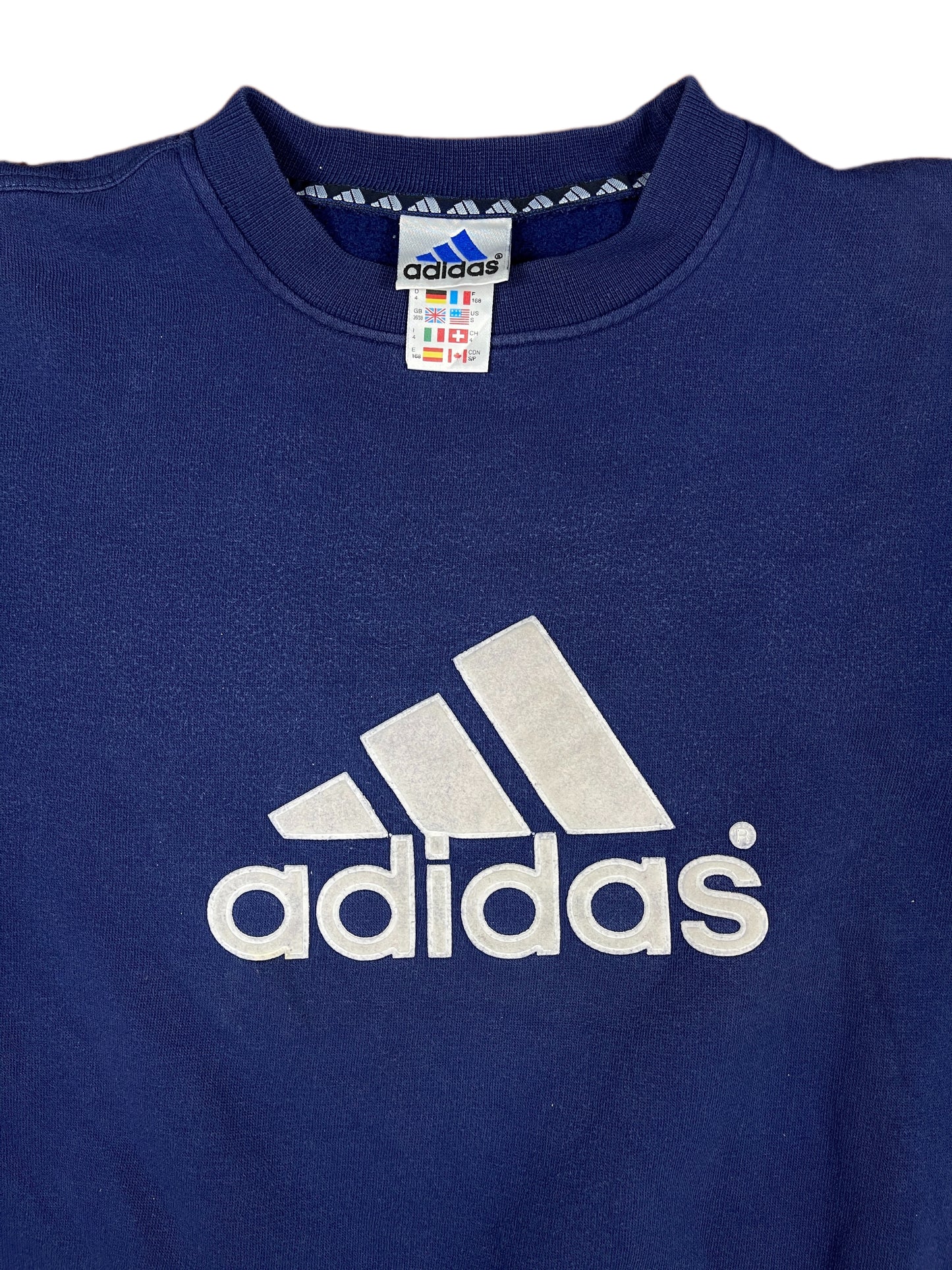 Vintage Adidas Sweatshirt Blue - S