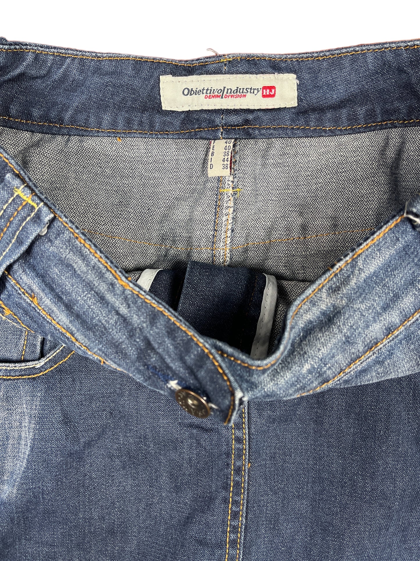 Y2k Obiettivo Industry Denim Skirt Blue - M
