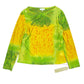 Y2k Ziza See Through Long Sleeve Top Yellow Green - XXXXL