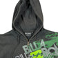 Y2k Billabong Zip Hoodie Washed Out Black - L