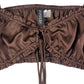 Y2k Divided Long Sleeve Top Brown - XS