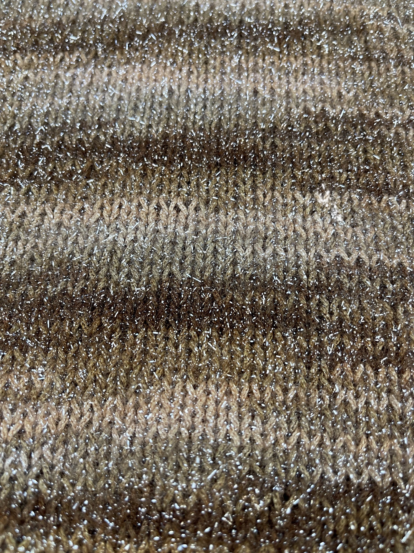 Self Knitted Sleeveless Sweatshirt Gold Bronze - XS/S