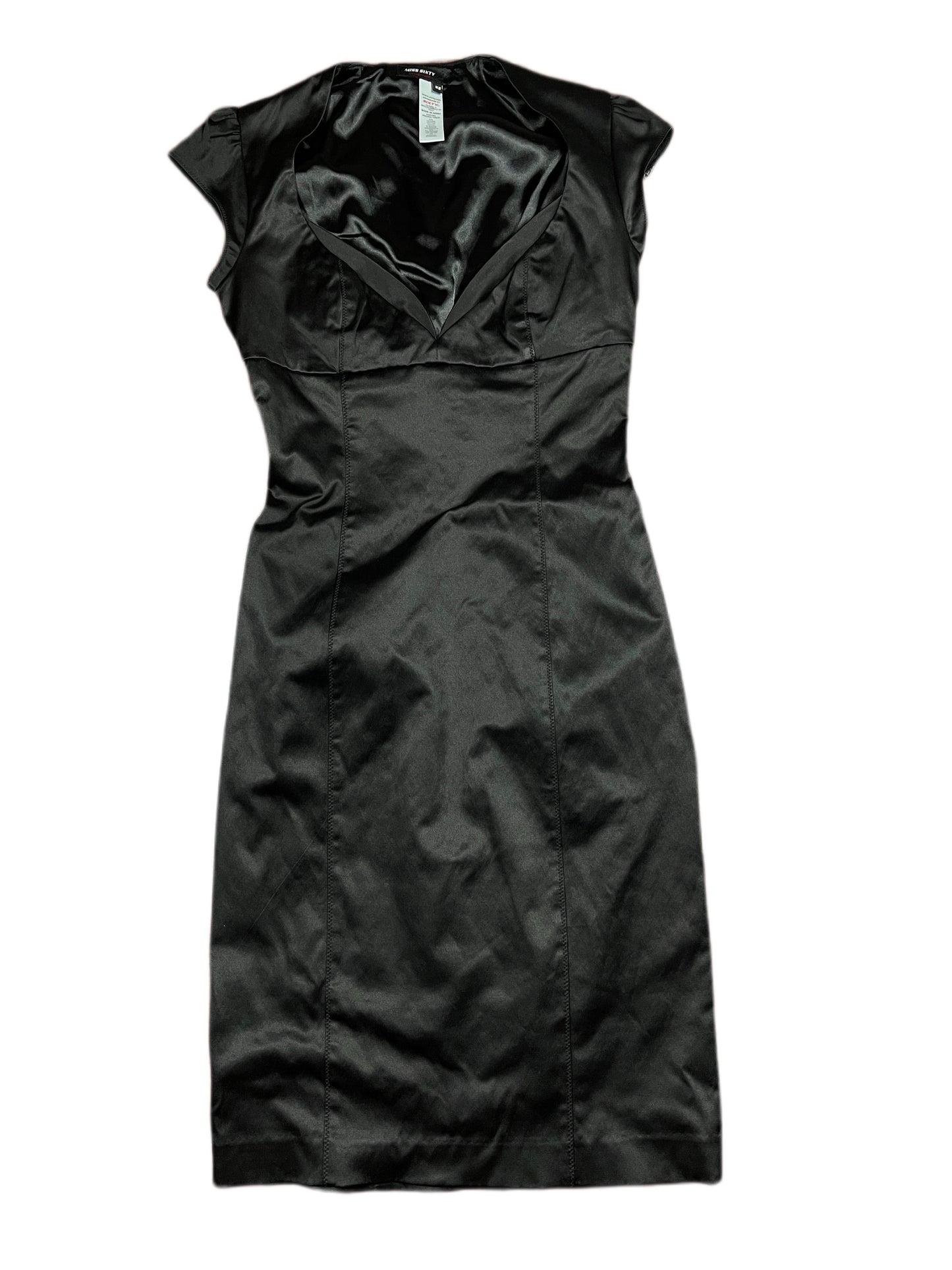 Y2k Miss Sixty Sleeveless Dress Black - XS
