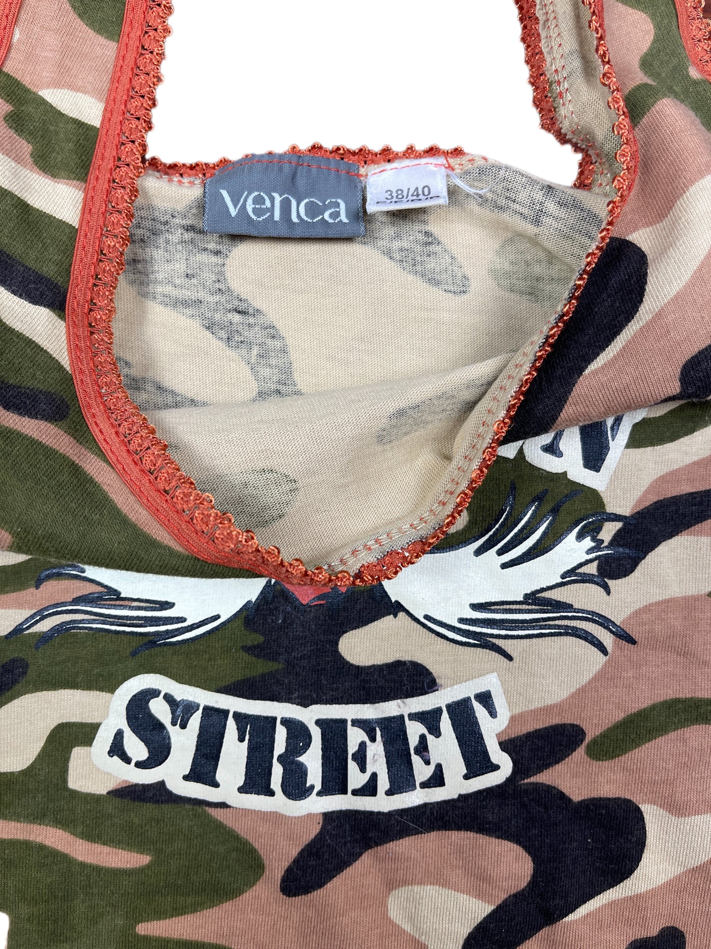 Y2k Venca Sleeveless Top Camo - M/L