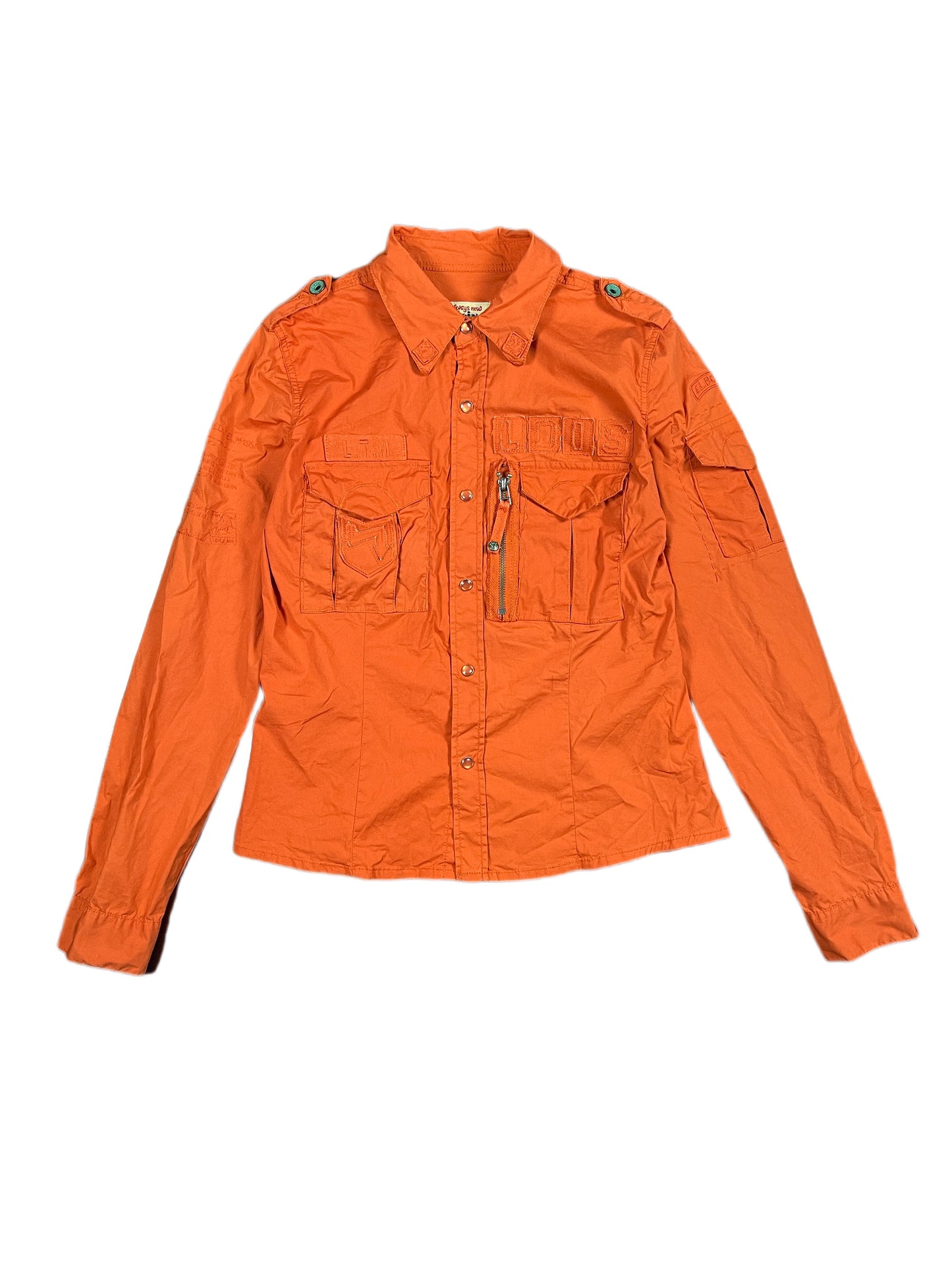 Y2k Lois Long Sleeve Top Orange - L