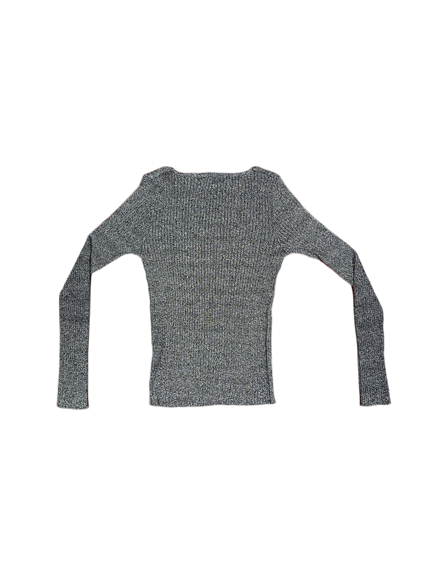 Long Sleeve Top Manosque Silver Black - L