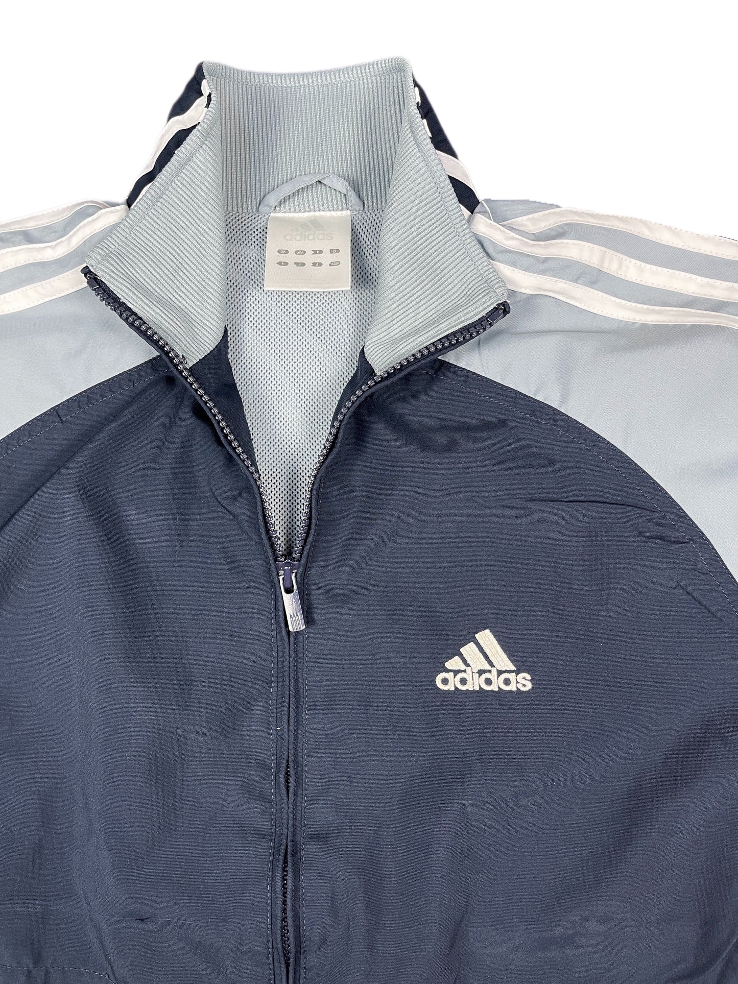 Vintage 2003 Adidas Track Jacket Navy Gray - XS